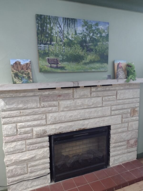 The Bench - Original Acrylic Painting - Image 2