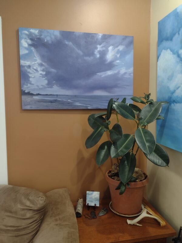 Cloud over the lake - Original Oil Painting - Image 3