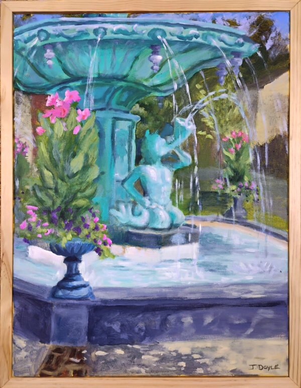 The Fountain - Original Acrylic Painting