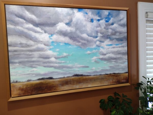 Yellow Field - Original Acrylic Painting - Image 3