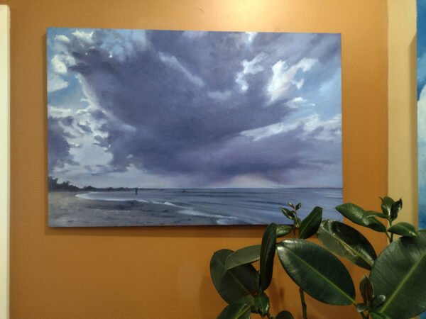 Cloud over the lake - Original Oil Painting - Image 4